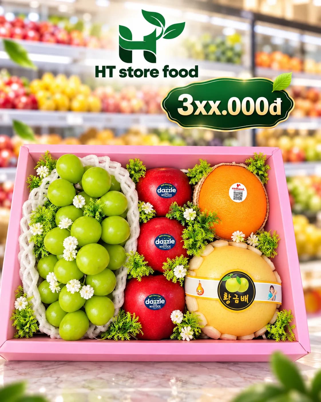 Hộp hồng nho xanh