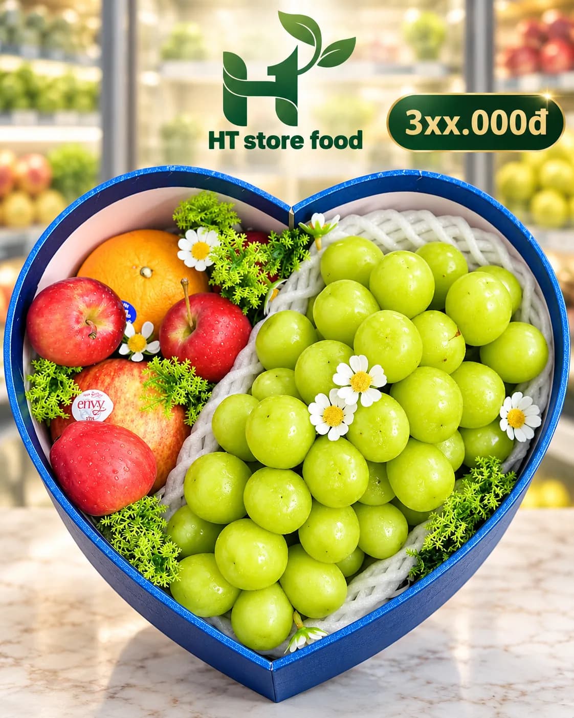Hộp trái tim xanh dương