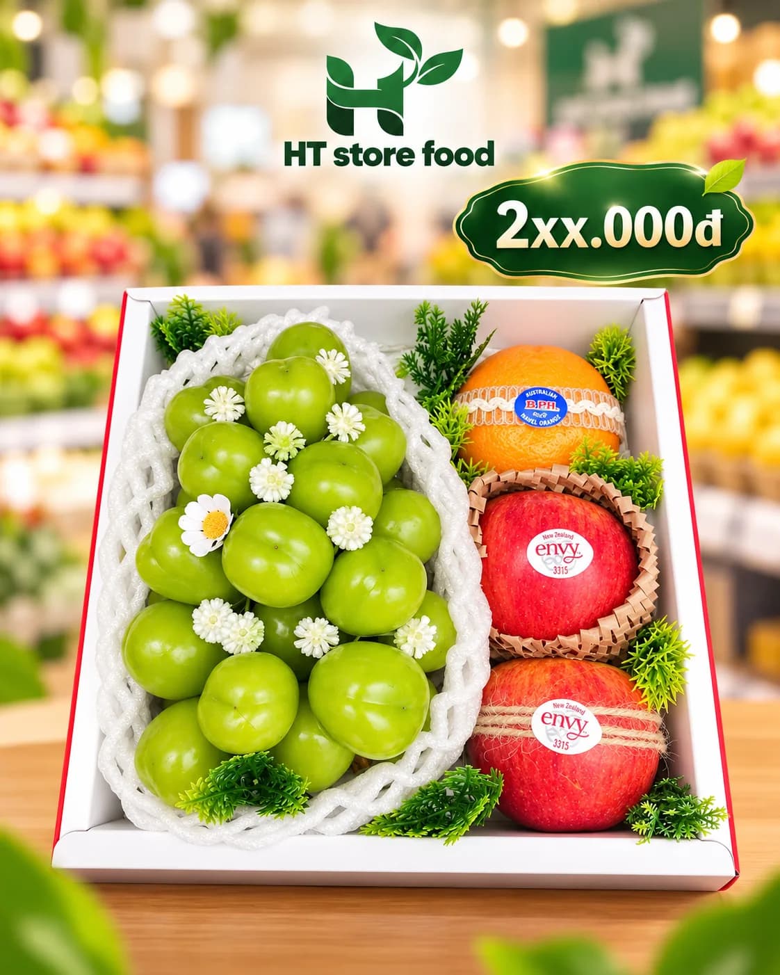 Hộp trắng táo xanh